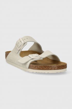 Birkenstock papuci din piele Arizona femei, culoarea bej, 1026817