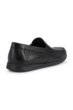 Geox mocasini de piele U SILE 2 FIT barbati, culoarea negru, U25CBB 00043 C9999