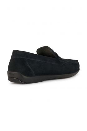 Geox mocasini din piele intoarsa U ASCANIO barbati, culoarea albastru marin, U450WC 00022 C4002