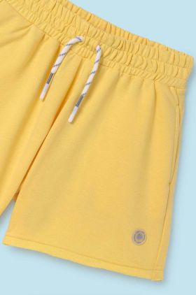 Mayoral pantaloni scurti copii culoarea galben, neted