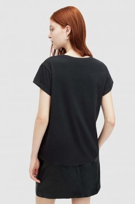 AllSaints tricou din bumbac TIGRESS femei, culoarea negru