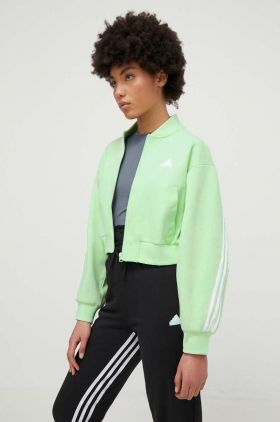 adidas bluză femei, culoarea verde, cu imprimeu  IS3651