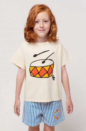 Bobo Choses tricou de bumbac pentru copii culoarea portocaliu