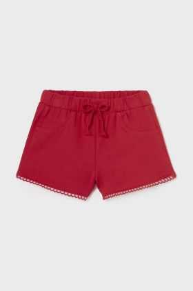 Mayoral pantaloni scurti bebe culoarea rosu, neted