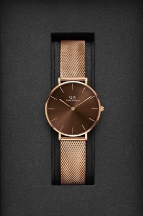 Daniel Wellington ceas PETITE AMBER femei, culoarea auriu