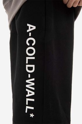 A-COLD-WALL* pantaloni scurți din bumbac Essential Logo culoarea negru ACWMB118-SLATE.GREY