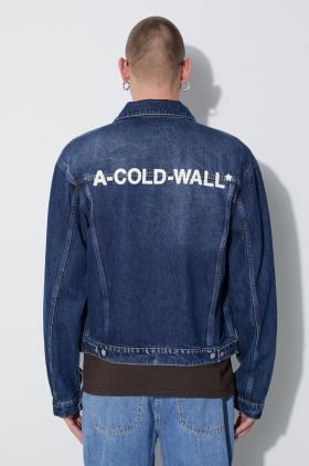 A-COLD-WALL* jachetă din denim VINTAGE WASH DENIM JACKET bărbați, culoarea alabstru, jachetă de tranziție, ACWMH049