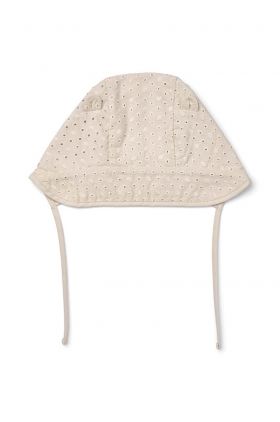 Liewood șapcă din bumbac pentru bebeluși Rae Baby Anglaise Sun Hat With Ears culoarea bej, bumbac, din tesatura neteda