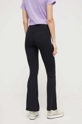 P.E Nation pantaloni femei, culoarea negru, evazati, high waist