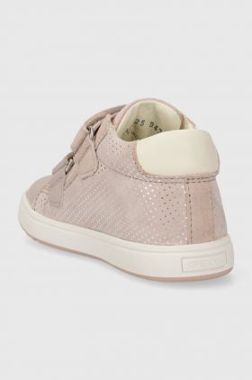 Geox sneakers de piele întoarsă pentru copii BIGLIA culoarea roz