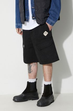 A-COLD-WALL* pantaloni scurți din bumbac ANDO CARGO SHORT culoarea negru ACWMB208A