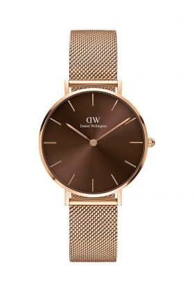 Daniel Wellington ceas PETITE AMBER femei, culoarea auriu