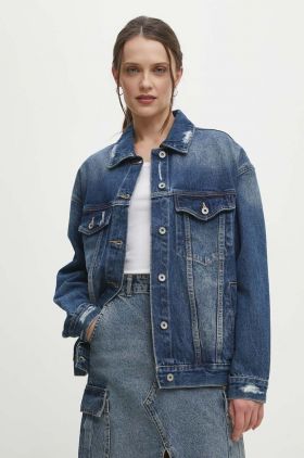 Answear Lab geaca jeans femei, de tranzitie, oversize