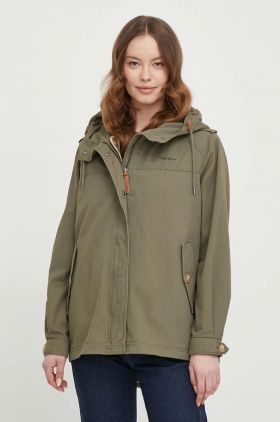 Pepe Jeans jacheta de bumbac culoarea verde, de tranzitie