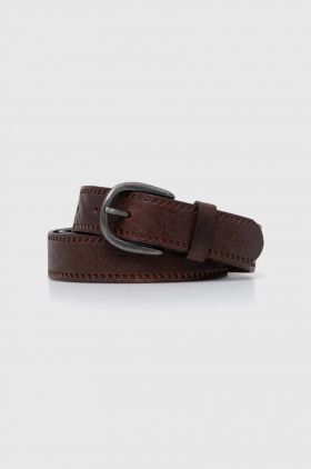 Sisley curea de piele barbati, culoarea maro