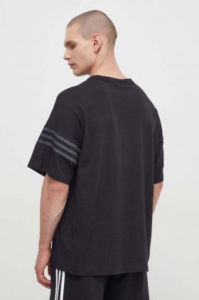 adidas Originals tricou din bumbac bărbați, culoarea negru, cu imprimeu  IR9452