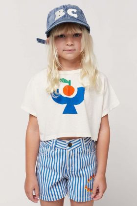 Bobo Choses tricou din bumbac culoarea alb, cu imprimeu