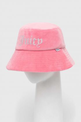 Juicy Couture pălărie de catifea culoarea roz