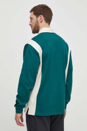 adidas Originals longsleeve din bumbac culoarea verde, cu model IU0210