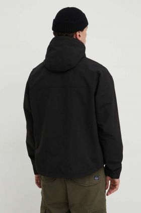 Superdry geaca barbati, culoarea negru, de tranzitie