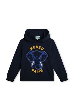 Kenzo Kids hanorac de bumbac pentru copii cu glugă, cu imprimeu