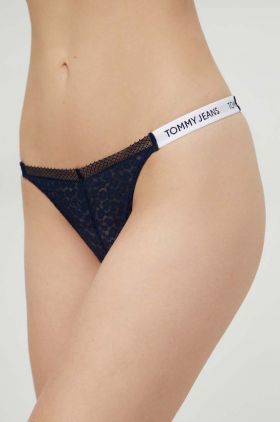 Tommy Jeans tanga culoarea bleumarin UW0UW05160