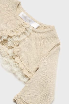 Mayoral Newborn cardigan bebe culoarea bej, light