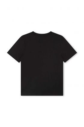 BOSS tricou de bumbac pentru copii culoarea negru, cu imprimeu