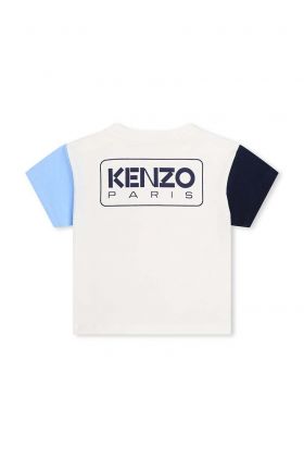 Kenzo Kids tricou de bumbac pentru copii culoarea alb, neted