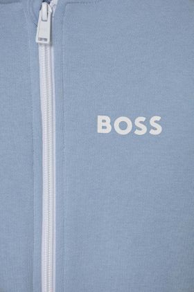 BOSS bluza copii cu glugă, neted