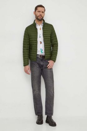 Desigual camasa din bumbac barbati, culoarea alb, cu guler clasic, regular