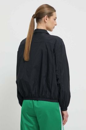 adidas Originals geacă femei, culoarea negru, de tranziție, oversize IT6726