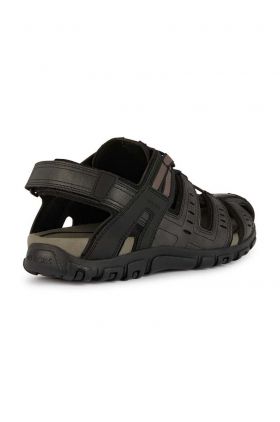 Geox sandale UOMO SANDAL STRADA barbati, culoarea negru, U4524C 000ME C9999