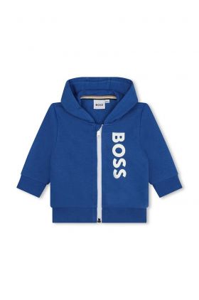 BOSS bluza bebe cu glugă, cu imprimeu