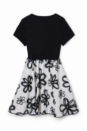 Desigual rochie fete culoarea negru, mini, evazati