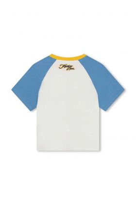 Kenzo Kids tricou de bumbac pentru copii culoarea alb, cu imprimeu