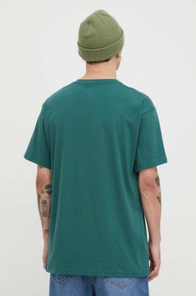 Vans tricou din bumbac barbati, culoarea verde, cu imprimeu