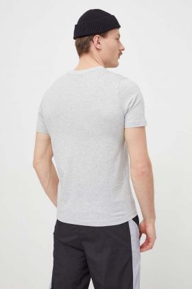 Puma tricou din bumbac bărbați, culoarea gri, melanj 674470