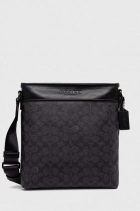 Coach borseta de piele culoarea negru