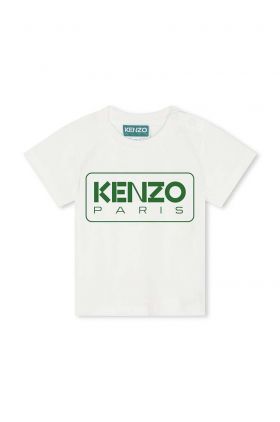 Kenzo Kids tricou de bumbac pentru copii culoarea alb, cu imprimeu