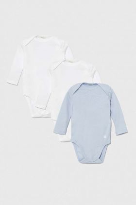 United Colors of Benetton body din bumbac pentru bebelusi 3-pack