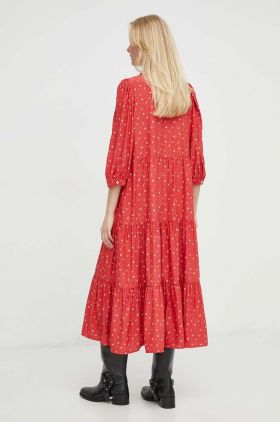 Levi's rochie culoarea rosu, midi, evazati