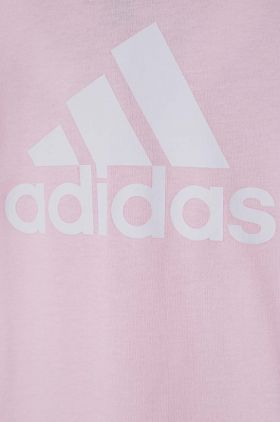 adidas tricou de bumbac pentru copii culoarea roz