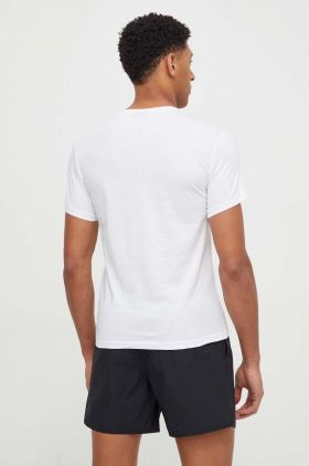 Emporio Armani Underwear tricou din bumbac barbati, culoarea alb, cu imprimeu