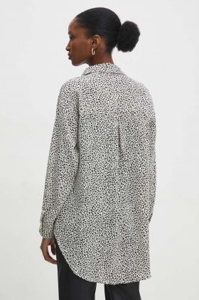Answear Lab camasa femei, culoarea alb, cu guler clasic, relaxed