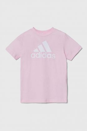 adidas tricou de bumbac pentru copii culoarea roz