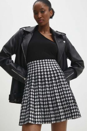 Answear Lab fusta culoarea negru, mini, evazati
