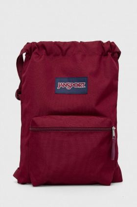 Jansport sac culoarea bordo, cu imprimeu