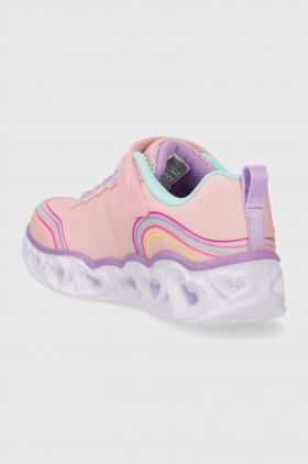 Skechers sneakers pentru copii HEART LIGHTS RETRO HEARTS culoarea roz