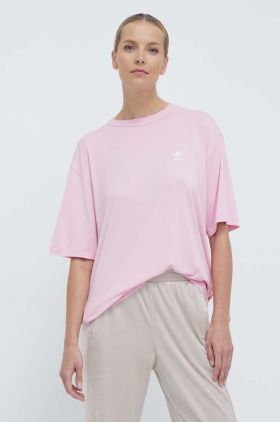 adidas Originals tricou Trefoil Tee femei, culoarea roz, IR8067